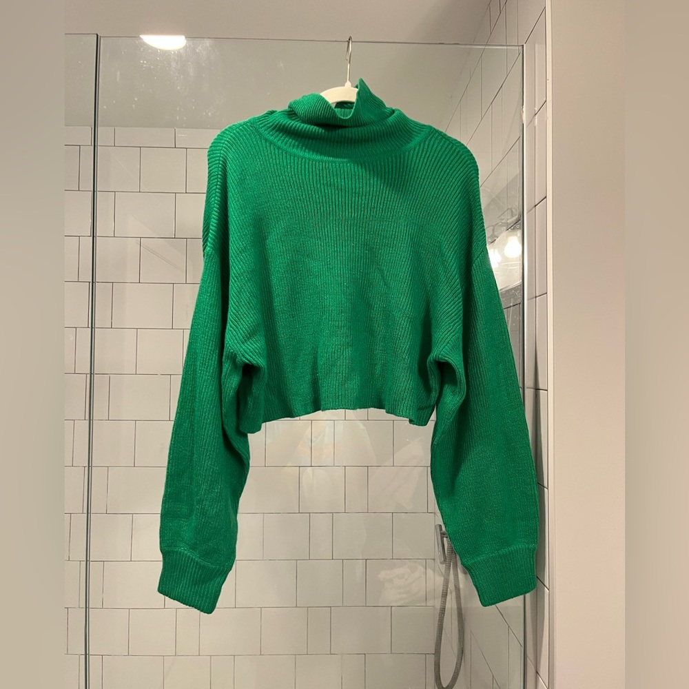 Divided Cropped Sweater